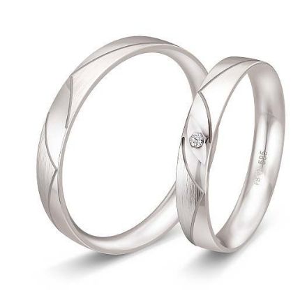 Gifteringer i hvitt gull 14 kt, 3.5 mm. BASIC SLIM - 48042030 Gifteringer i hvitt gull 14 kt, 3.5 mm. BASIC SLIM - 48042030