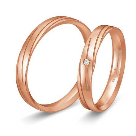 Gifteringer i rødt gull 14 kt, 3.5 mm. BASIC SLIM - 480422300 Gifteringer i rødt gull 14 kt, 3.5 mm. BASIC SLIM - 480422300