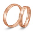 Gifteringer i rødt gull 14 kt, 4 mm. BASIC SLIM - 480420500