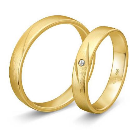 Gifteringer i gult gull 14 kt, 4 mm. BASIC SLIM - 4804225 Gifteringer i gult gull 14 kt, 4 mm. BASIC SLIM - 4804225