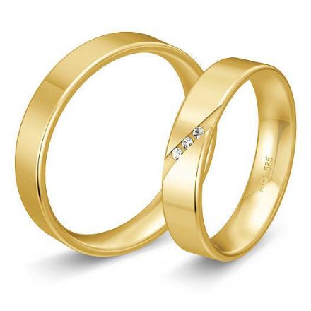 Gifteringer i gult gull 14 kt, 4.5 mm. BASIC SLIM - 4804229 Gifteringer i gult gull 14 kt, 4.5 mm. BASIC SLIM - 4804229