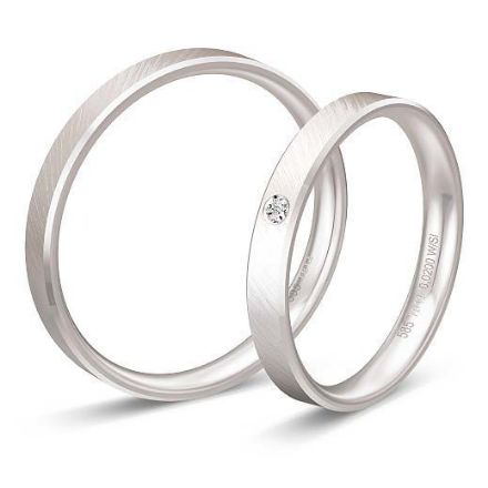 Gifteringer i hvitt gull 14 kt, 3 mm. BASIC LIGHT - 48056010 Gifteringer i hvitt gull 14 kt, 3 mm. BASIC LIGHT - 48056010