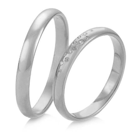 Gifteringer i hvitt gull 14 kt, 3 mm. BASIC LIGHT - 48057211 Gifteringer i hvitt gull 14 kt, 3 mm. BASIC LIGHT - 48057211