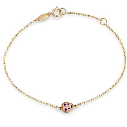 Armbånd i gult gull 14kt, 16 CM/ marihøne - 16951-16952 Armbånd i gult gull 14kt, 16 CM/ marihøne - 16951-16952