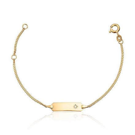 Armbånd i gult gull 14kt, 14 CM /plate - 16983 Armbånd i gult gull 14kt, 14 CM /plate - 16983