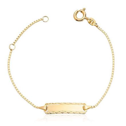 Armbånd i gult gull 14kt, 14 CM /plate - 16981 Armbånd i gult gull 14kt, 14 CM /plate - 16981