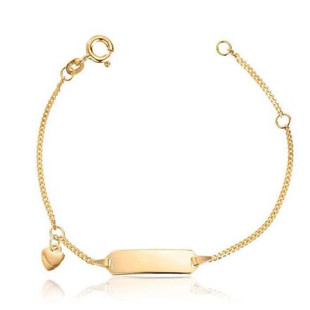 Armbånd i gult gull 14kt, 14 CM /plate - 16977 Armbånd i gult gull 14kt, 14 CM /plate - 16977