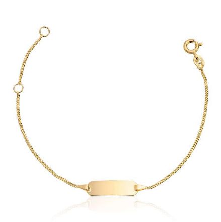 Armbånd i gult gull 14kt, 14 CM /plate - 16982 Armbånd i gult gull 14kt, 14 CM /plate - 16982