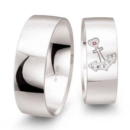 Gifteringer fra Breuning hvitt gull 14kt,  7 mm. INFINI- 48065770 Gifteringer fra Breuning hvitt gull 14kt,  7 mm. INFINI- 48065770