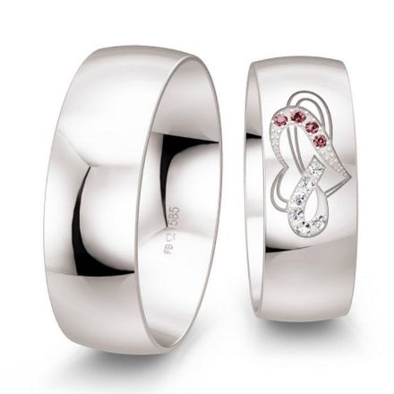 Gifteringer fra Breuning hvitt gull 14kt,  7 mm. INFINI- 48065790 Gifteringer fra Breuning hvitt gull 14kt,  7 mm. INFINI- 48065790