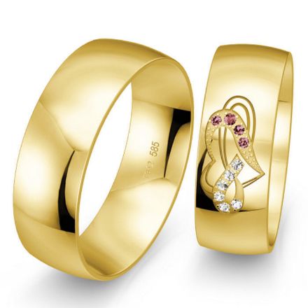 Gifteringer fra Breuning gult gull 14kt, 7 mm. INFINI- 480657900 Gifteringer fra Breuning gult gull 14kt, 7 mm. INFINI- 480657900