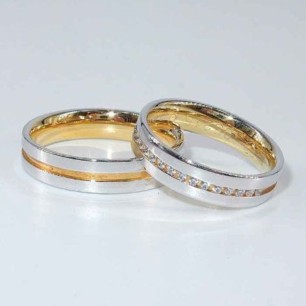 Gifteringer i gull 14k fra Breuning 5mm. DESIGNRING 2 - 4805216 Gifteringer i gull 14k fra Breuning 5mm. DESIGNRING 2 - 4805216