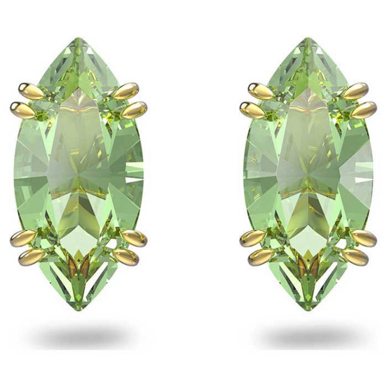 Swarovski øredobber Gema, Green, Gold-tone plated - 5614453