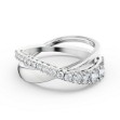 Swarovski Twist ring White, Rhodium plated - 5563911  Swarovski Twist ring White, Rhodium plated - 5563911
