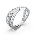 Swarovski Twist ring White, Rhodium plated - 5563911 