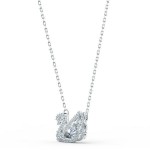 Swarovski smykke Dancing Swan necklace Swan, White, Rhodium plated - 5514421