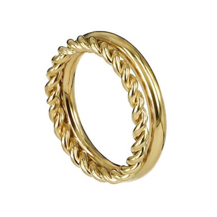 Ring i  i forgylt stål - 358221 Ring i  i forgylt stål - 358221