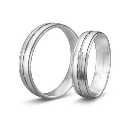 Gifteringer i hvitt gull 14 kt, 5 mm. Smart line - 4807035 Gifteringer i hvitt gull 14 kt, 5 mm. Smart line - 4807035