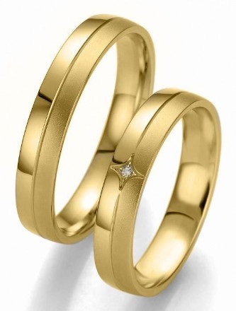 Gifteringer i gult gull 9 kt, 4 mm. Smart line - 248070990 Gifteringer i gult gull 9 kt, 4 mm. Smart line - 248070990