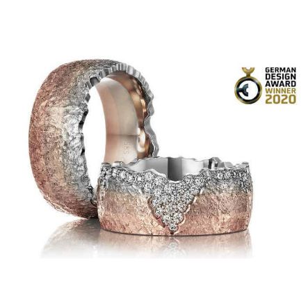 Gifteringer i rosé & hvitt gull 14 kt, 10 mm. GERSTNER - 43116010 Gifteringer i rosé & hvitt gull 14 kt, 10 mm. GERSTNER - 43116010