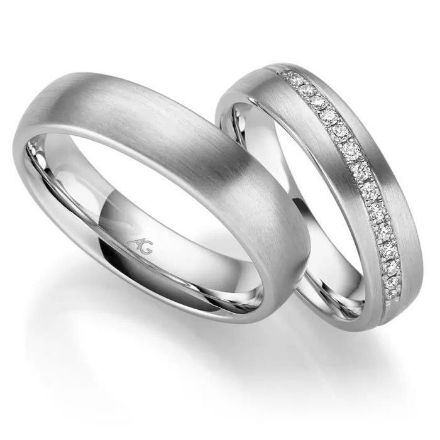 Gifteringer hvitt gull 14 kt, 5 mm. GERSTNER - 431286 Gifteringer hvitt gull 14 kt, 5 mm. GERSTNER - 431286