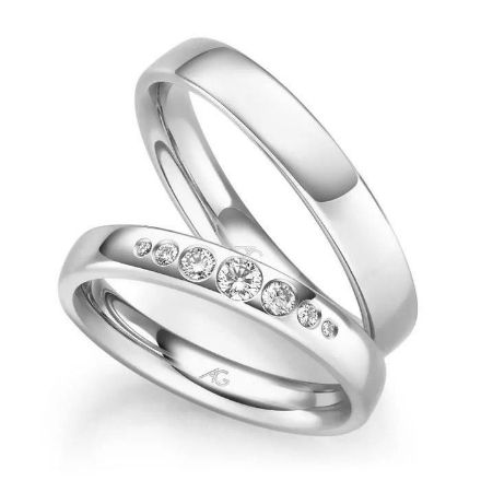 Gifteringer hvitt gull 14 kt, 3.5 mm. GERSTNER - 431316 Gifteringer hvitt gull 14 kt, 3.5 mm. GERSTNER - 431316