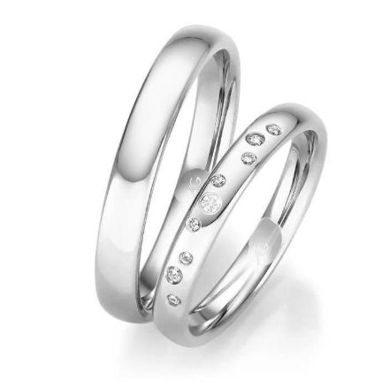 Gifteringer hvitt gull 14 kt, 3 mm. GERSTNER - 431317 Gifteringer hvitt gull 14 kt, 3 mm. GERSTNER - 431317