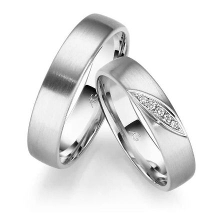 Gifteringer hvitt gull 14 kt, 4.5 mm. GERSTNER - 431318 Gifteringer hvitt gull 14 kt, 4.5 mm. GERSTNER - 431318