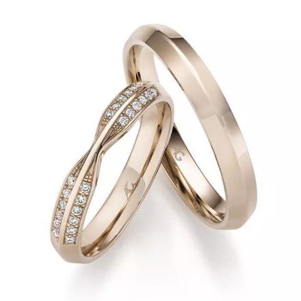 Gifteringer nøttefarget gull 14 kt, 3.5 mm. GERSTNER - 431333 Gifteringer nøttefarget gull 14 kt, 3.5 mm. GERSTNER - 431333