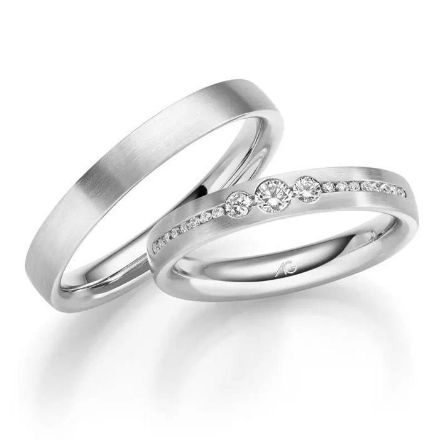 Gifteringer hvitt gull 14 kt, 3.5 mm. GERSTNER - 431360 Gifteringer hvitt gull 14 kt, 3.5 mm. GERSTNER - 431360