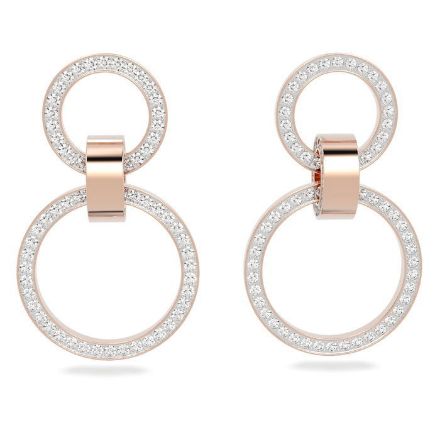 Swarovski øredobber Hollow hoop, rose - 5636502 Swarovski øredobber Hollow hoop, rose - 5636502