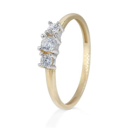 Gullring i 14kt gull med zirkonia - 50367 Gullring i 14kt gull med zirkonia - 50367