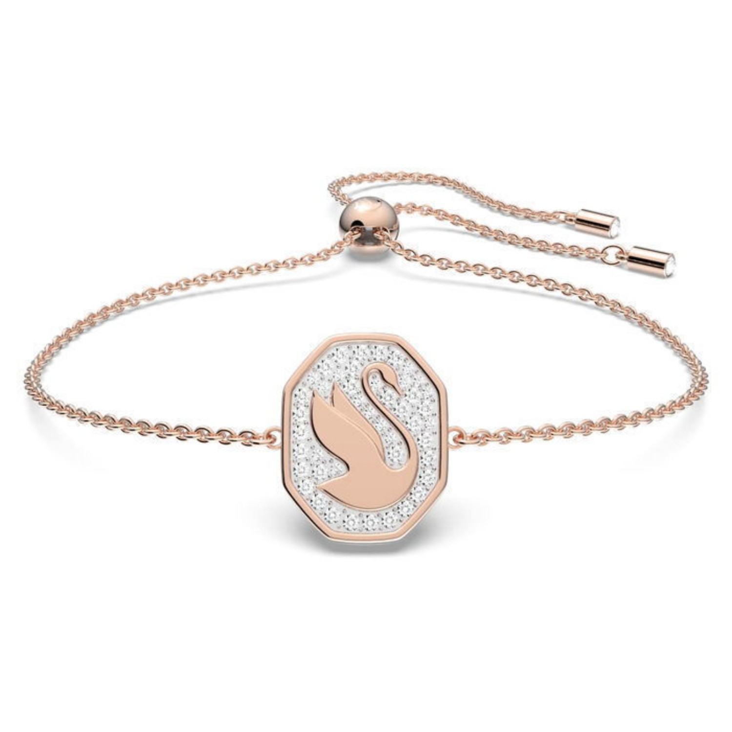 Swarovski armbånd Signum Swan, hvitt, rose gold tone - 5621107