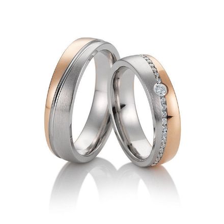 Gifteringer fra Breuning i hvitt&rødt gull 14 kt, 5.5 mm. INSPIRATION 6 - 4804259 Gifteringer fra Breuning i hvitt&rødt gull 14 kt, 5.5 mm. INSPIRATION 6 - 4804259
