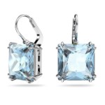 Swarovski øredobber Millenia drop Square cut, rhodium plated - 5619472