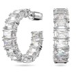 Swarovski øredobber Millenia hoop Octagon cut, rhodium  plated - 5612673
