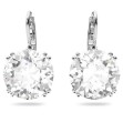 Swarovski øredobber Millenia drop Round cut, rhodium plated - 5628351