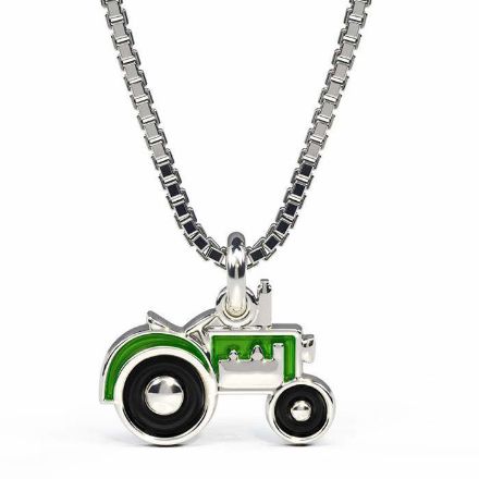 Smykke Halskjede i sølv - Grønn traktor - 44714 Smykke Halskjede i sølv - Grønn traktor - 44714