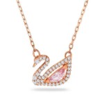 Swarovski smykke Dazzling Swan Necklace, Multi-colored, Rose-gold tone plated - 5469989