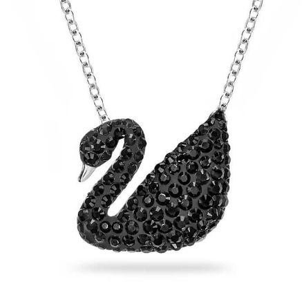 Swarovski smykke Iconic Swan Pendant, Black, Rhodium plated - 5347329 Swarovski smykke Iconic Swan Pendant, Black, Rhodium plated - 5347329