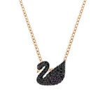 Smykke Swarovski Iconic Swan Pendant, Black, Rose-gold tone plated - 5204133