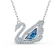 Swarovski smykke Dancing Swan Necklace, Blue, Rhodium plated - 5533397 Swarovski smykke Dancing Swan Necklace, Blue, Rhodium plated - 5533397