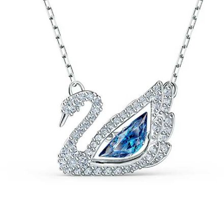 Swarovski smykke Dancing Swan Necklace, Blue, Rhodium plated - 5533397 Swarovski smykke Dancing Swan Necklace, Blue, Rhodium plated - 5533397