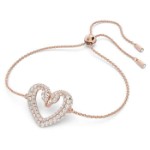 Swarovski armbånd Una, heart, rose gold tone - 5628658