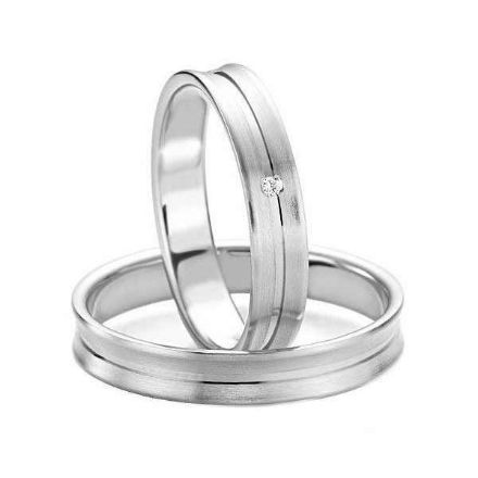 Gifteringer i palladium 950, 4 mm. Slim line -14807129	 Gifteringer i palladium 950, 4 mm. Slim line -14807129