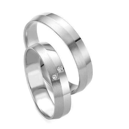 Gifteringer i palladium 950, 4.5 mm. Slim line - 14807137	 Gifteringer i palladium 950, 4.5 mm. Slim line - 14807137