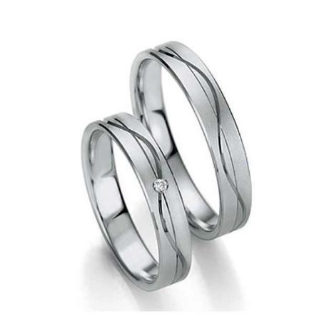 Gifteringer i palladium 950, 4 mm. Slim line - 14807135	 Gifteringer i palladium 950, 4 mm. Slim line - 14807135