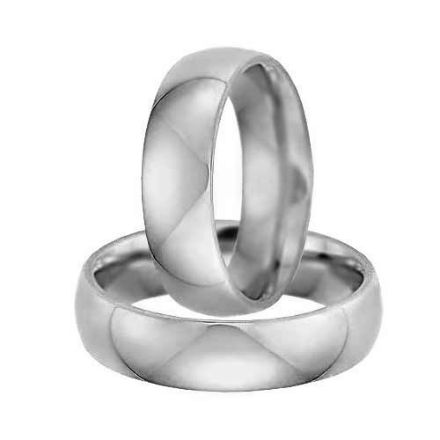 Gifteringer i palladium 950, 6 mm. GERSTNER - 2831060	 Gifteringer i palladium 950, 6 mm. GERSTNER - 2831060