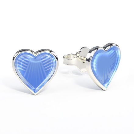 Ørestikk i sølv - Lyseblå hjerter - 22602 Ørestikk i sølv - Lyseblå hjerter - 22602