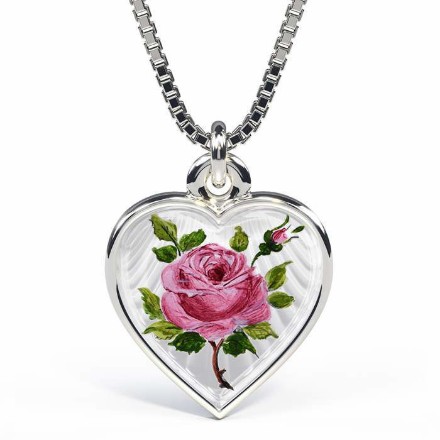 Halskjede i sølv - Rosemotiv - 120710 Halskjede i sølv - Rosemotiv - 120710